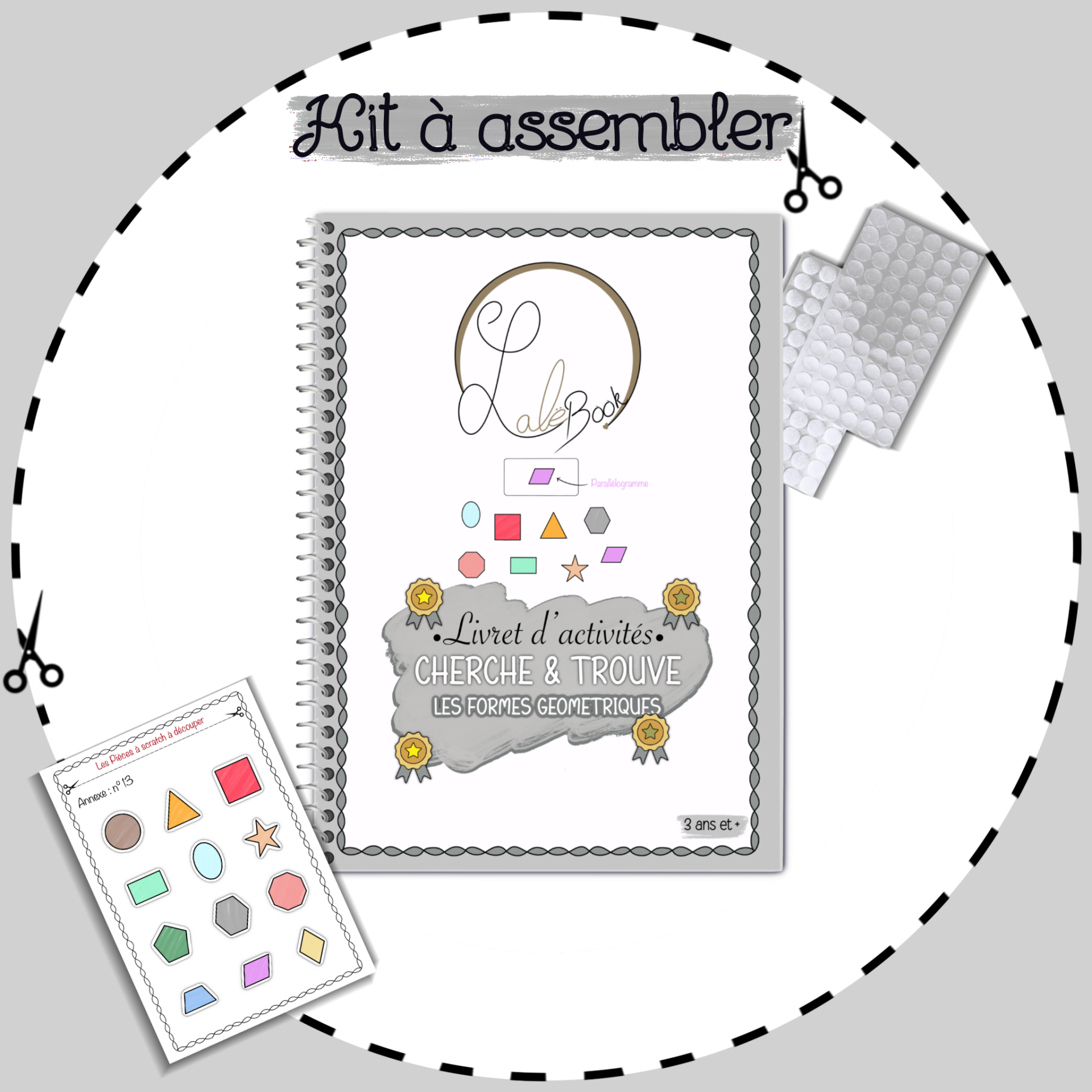 Kit à assembler - Cherche & Trouve : Les formes géométriques n°2 🟣