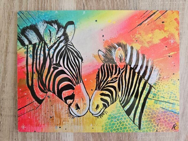 Reproduction sur aluminium zèbres