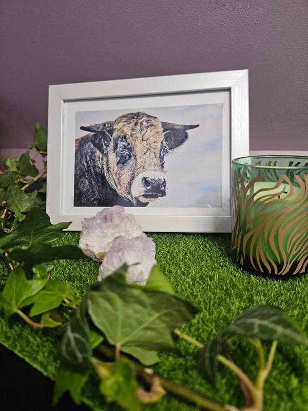 Le taureau carte encadrée