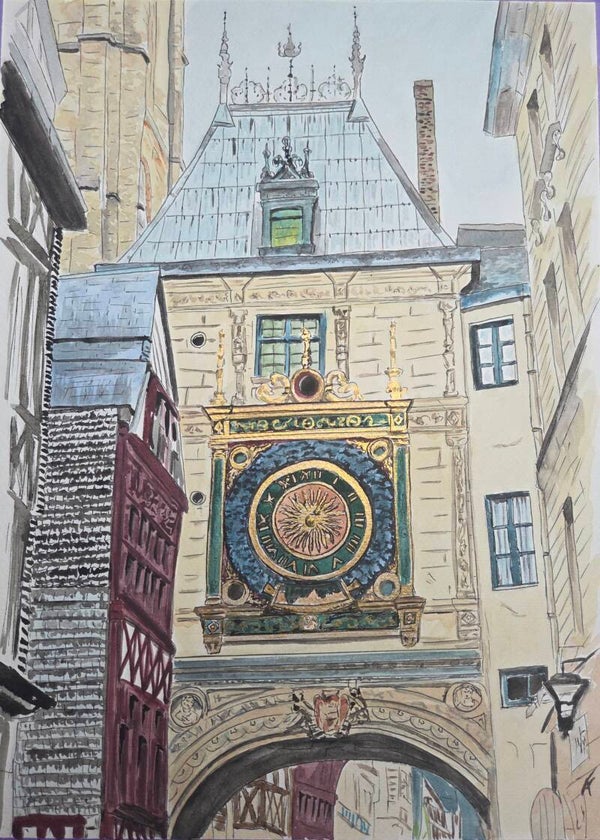 Le gros horloge (Aquarelle)