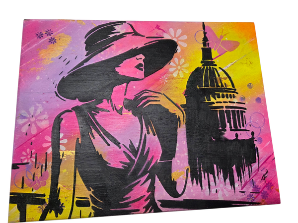 Élégante boîte à bijoux peinte à la main.