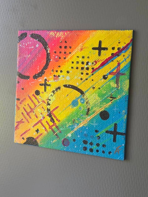 Aimant frigo peint à la main