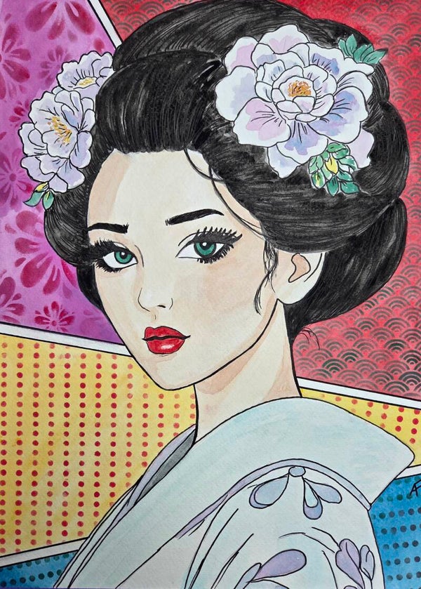Sakura aquarelle originale