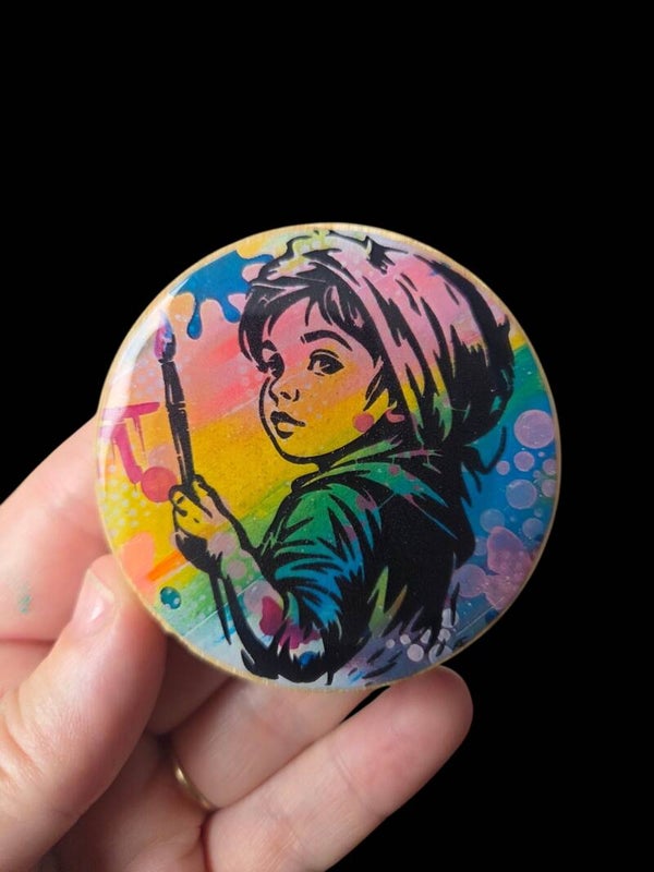 Décapsuleur pop art peint à la main