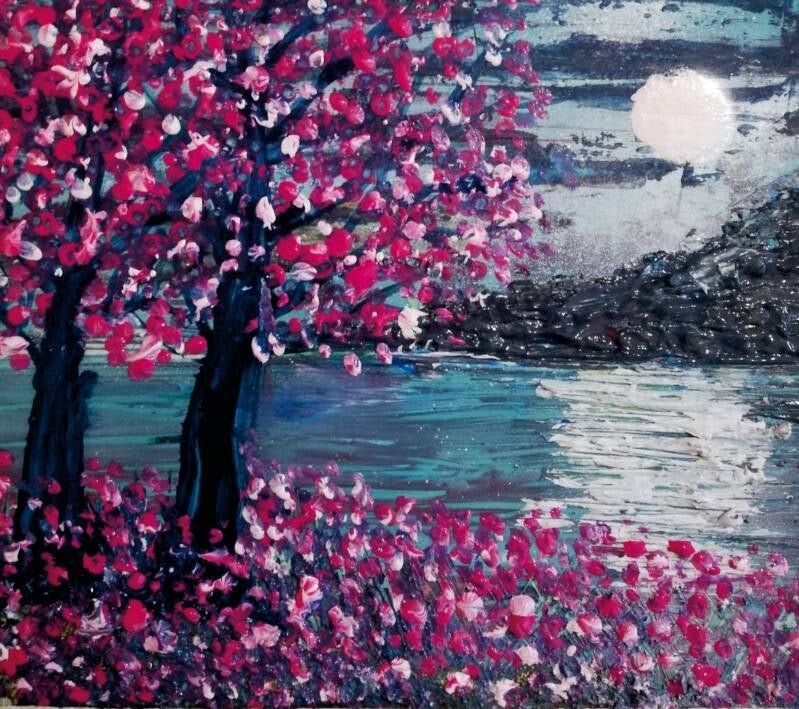 AL LAGO LITOGRAFIA 35X50 SU CARTONCINO