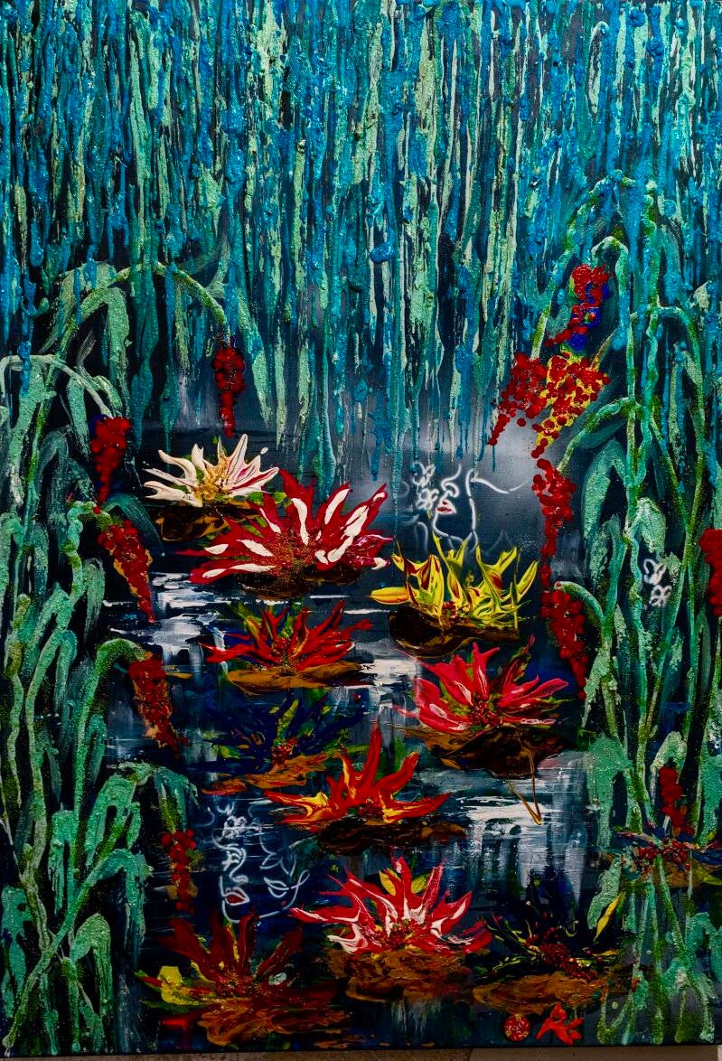 RISVEGLIO DI PRIMAVERA 100X70 TECNICA MISTA 