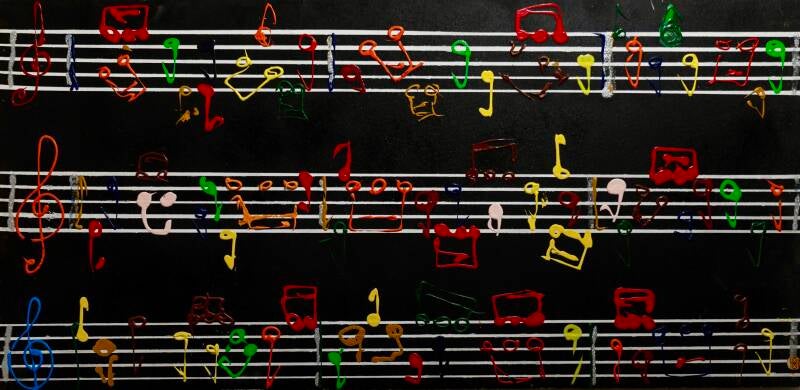 NOTE DI NOTTE 140X70 TECNICA MISTA 