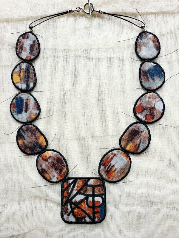 Collier textile "Nature Rousse"