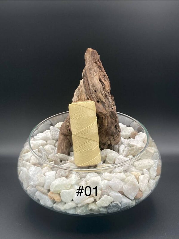 #01 Fil ciré 1mm "Vanille"