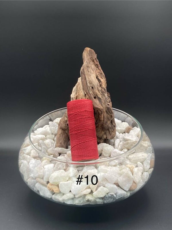 Fil ciré plat "Rouge" (#10)