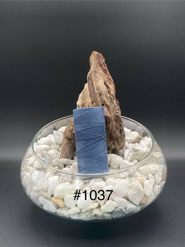 #1037 Fil ciré 0,75mm "Denim"