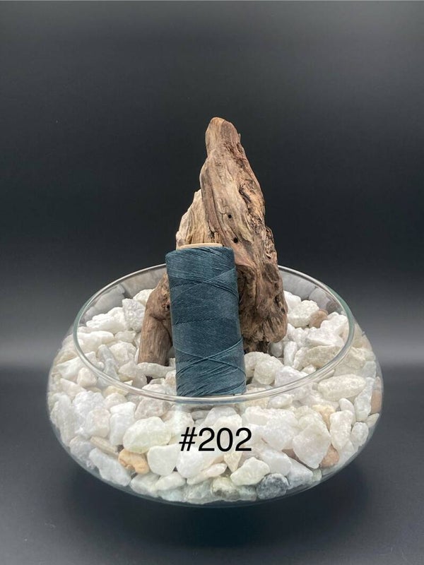 #202 Fil ciré 0,75mm "Bleu d'orage"