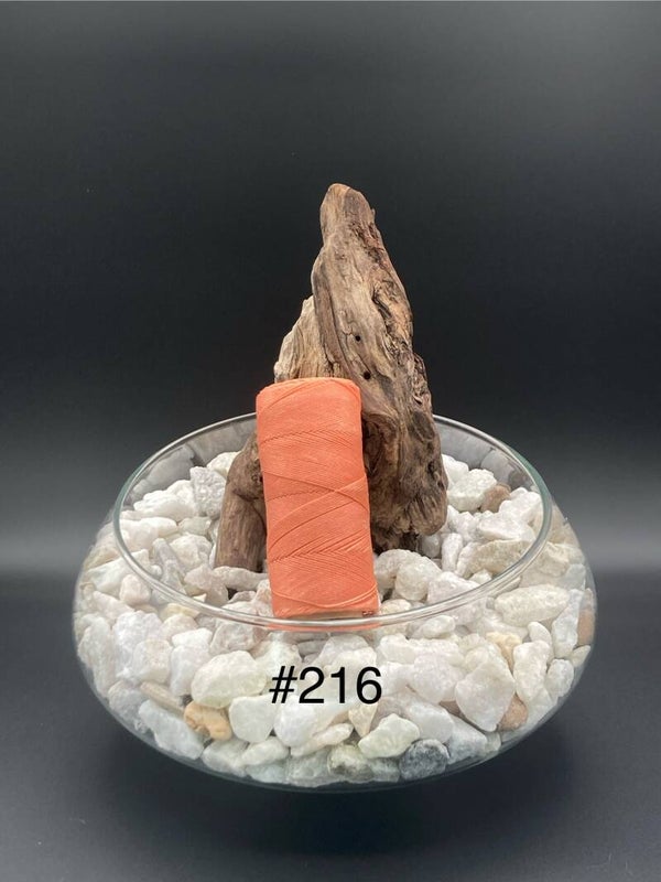 #216 Fil ciré 0,75mm "Orange clair"