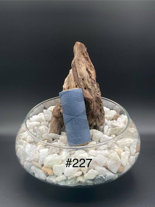 #227 Fil ciré 1mm "Mauve grisé"