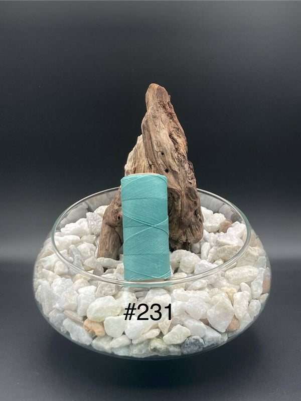 #231 Fil ciré 0,75mm "Bleu givré"