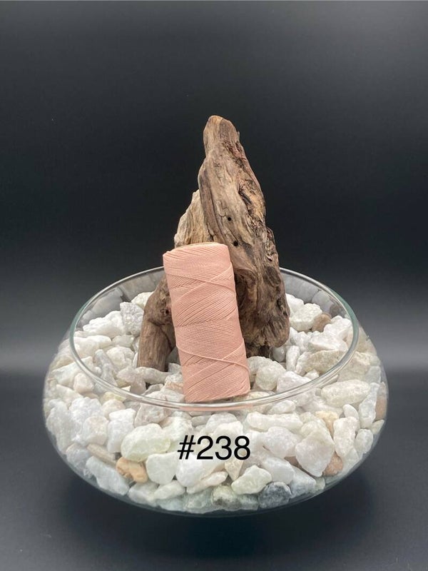 #238 Fil ciré 1mm "Saumon pastel"