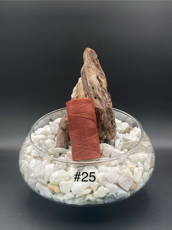 #25 Fil ciré 0,75mm "Old copper"