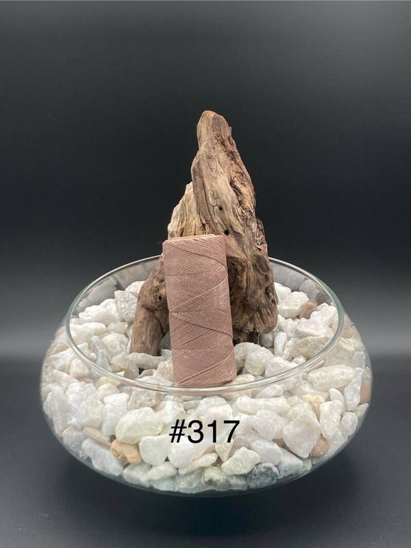 #317 Fil ciré 1mm "Argile"