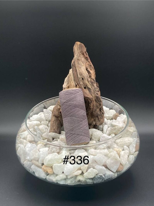 #336 Fil ciré 1mm "Gris chaud"