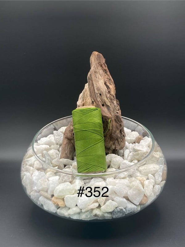 #352 Fil ciré 0,75mm "Herbe verte"