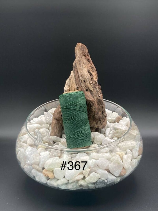 #367 Fil ciré 1mm "Vert sapin"