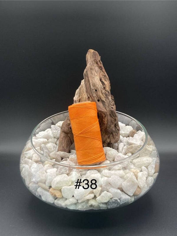 #38 Fil ciré 0,75mm "Light topaz