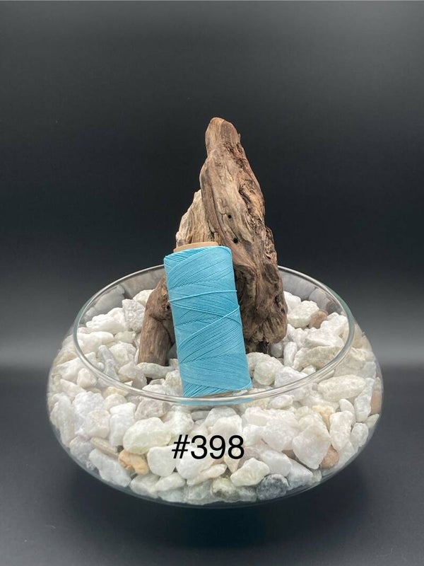 #398 Fil ciré 0,75mm "Baby blue"