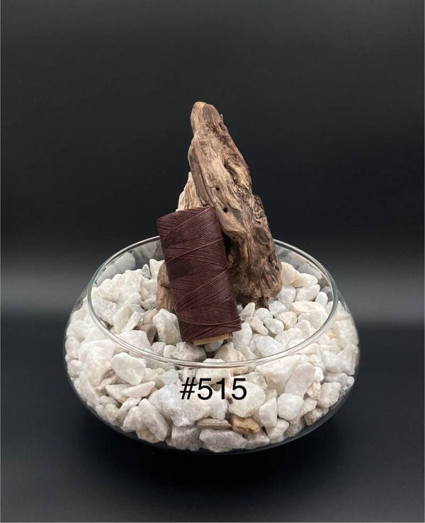 #515 Fil ciré 1mm "Acajou"