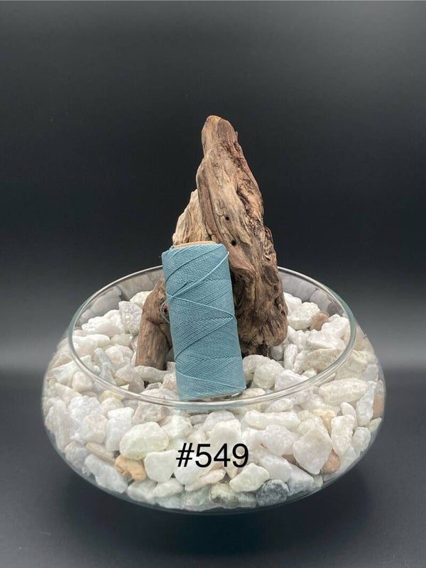 #549 Fil ciré 1mm "Bleu gris"