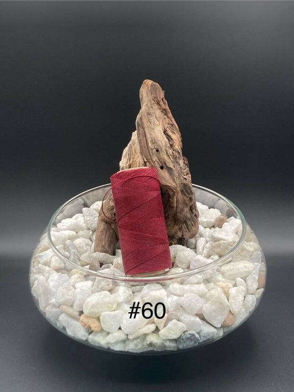 #60 Fil ciré 1mm "Bourgogne"