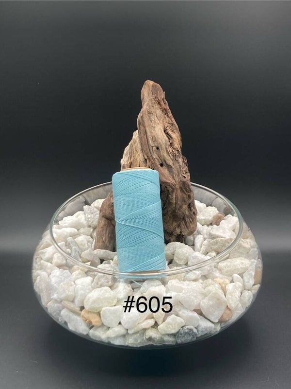 #605 Fil ciré 0,75mm "Bleu azur"