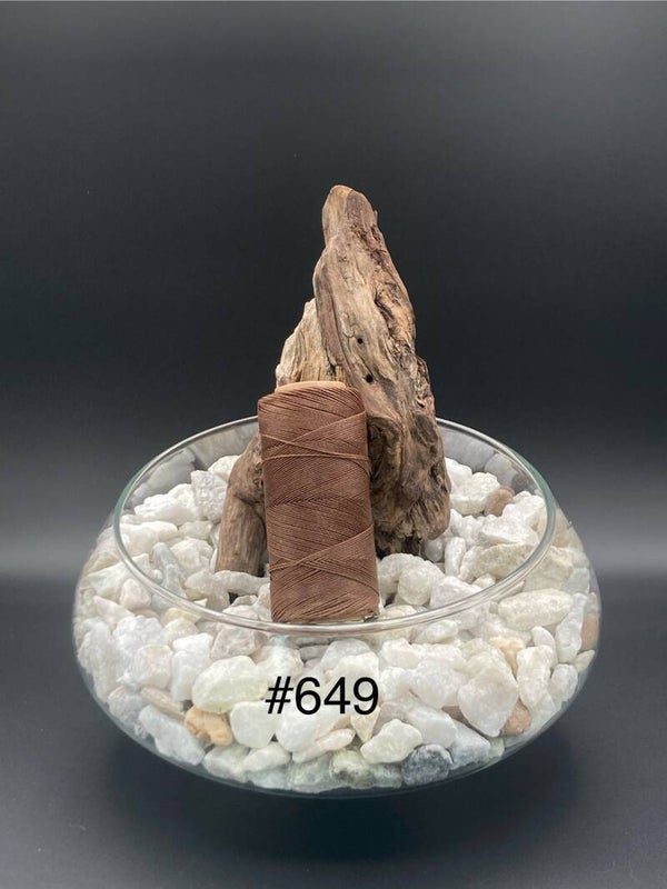 #649 Fil ciré 0,75mm "Pécan"