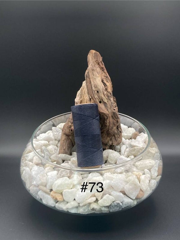 #73 Fil ciré 0,75mm "Bleu noir"