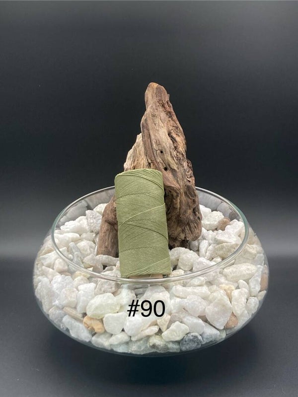 #90 Fil ciré 0,75mm "Vert militaire"