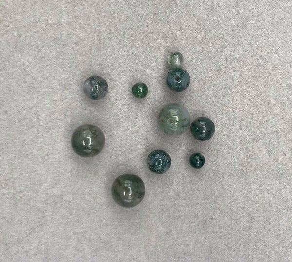 Perles "Agathe mousse"