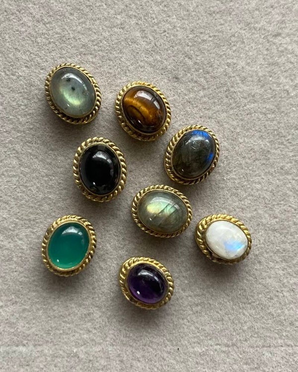 Pierre sertie "Ovale" 13mm