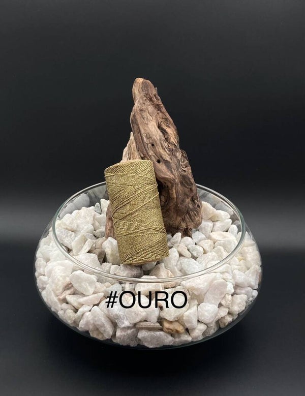 #OURO" Fil ciré 1mm "Doré"