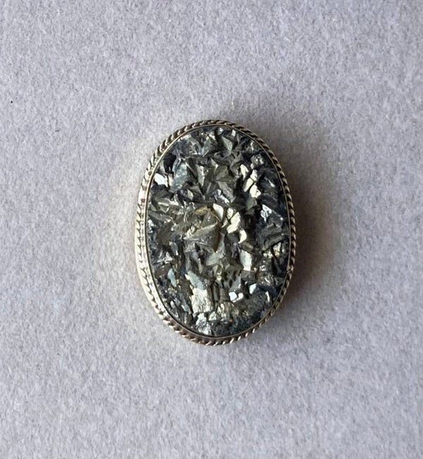 Pyriite sertie laiton doré