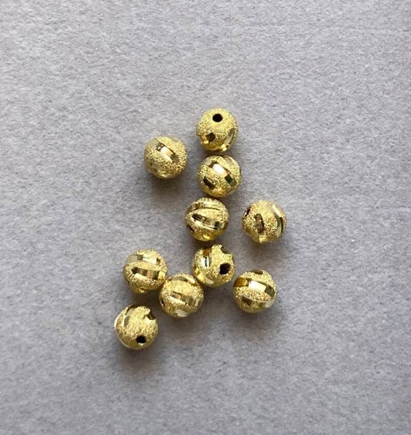 Perles laiton doré boule scintillante