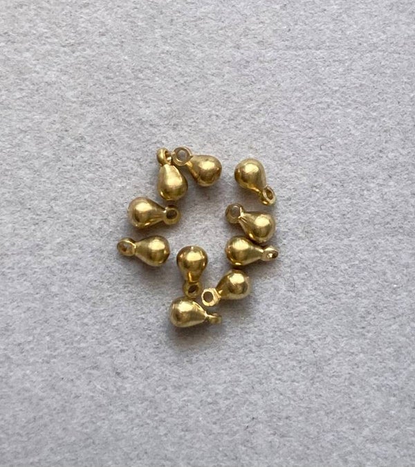 Perles laiton doré goutte