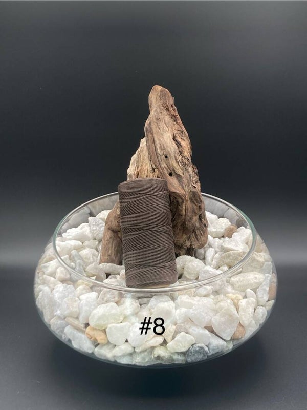 Fil ciré plat "Marron" (#8)