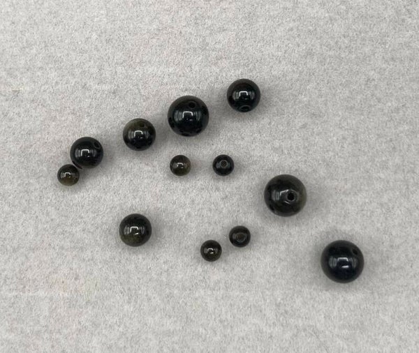 Perles "Obsidienne dorée"