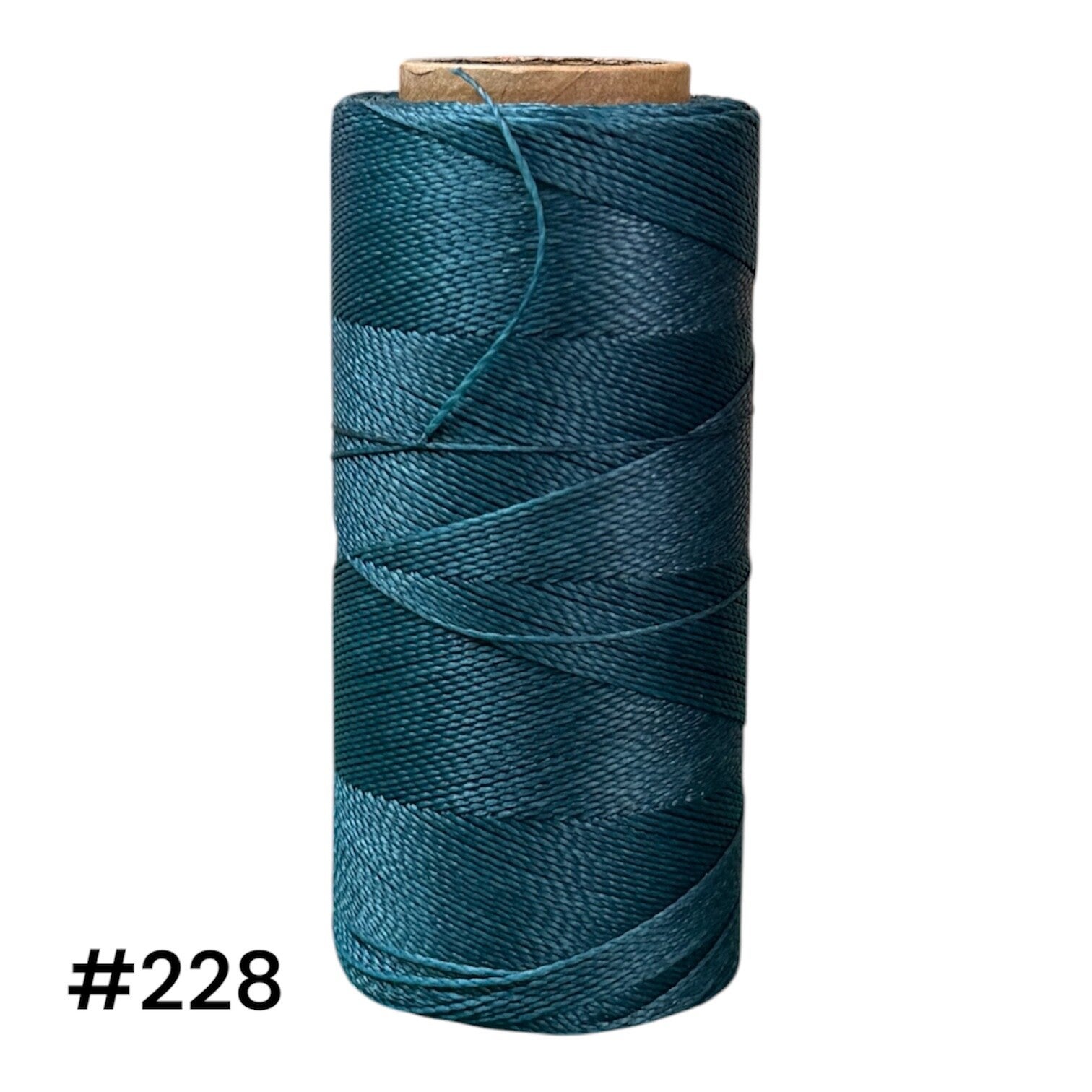 #228 Fil ciré 0,5mm "Bleu canard"
