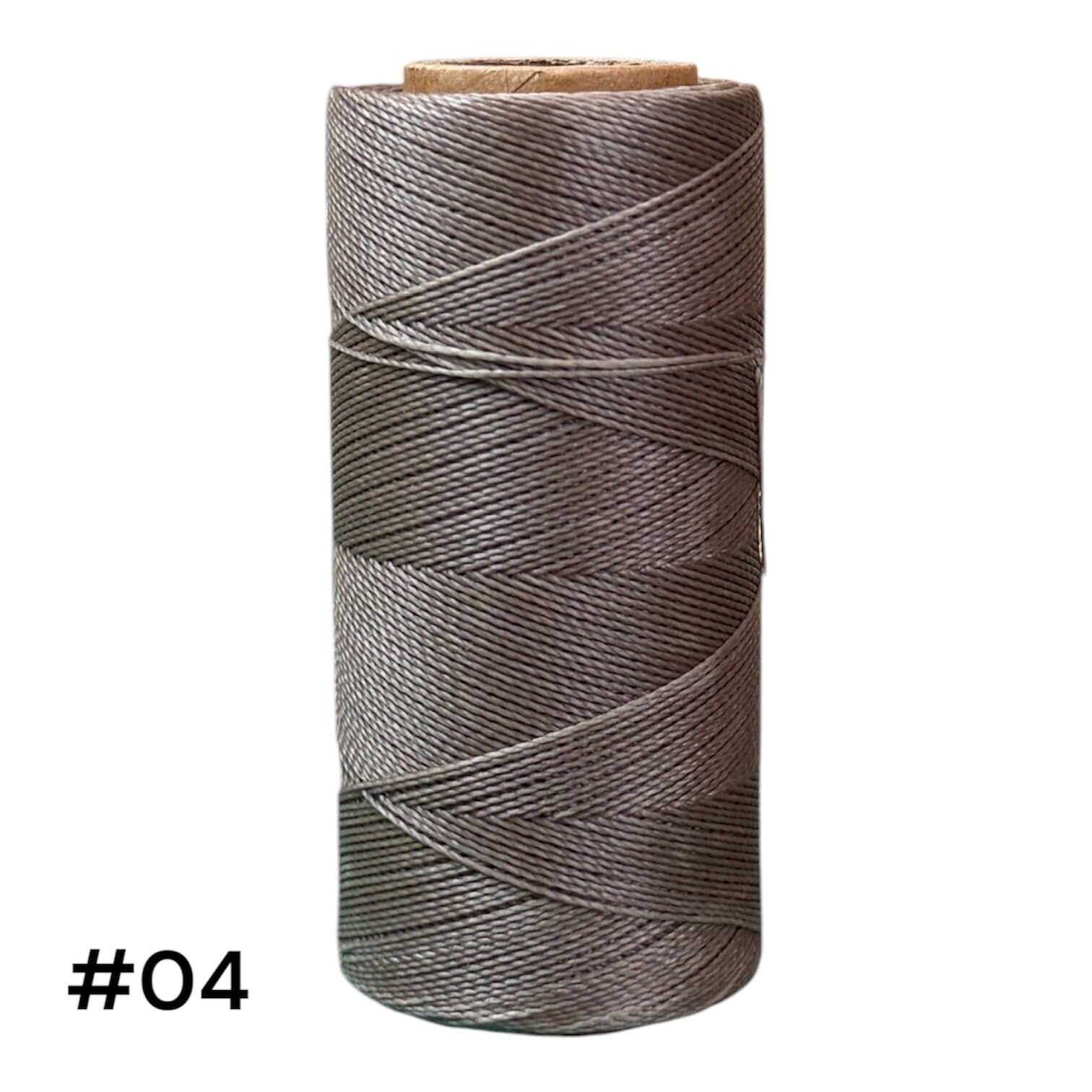 #04 Fil ciré 0,5mm "Gris taupe"