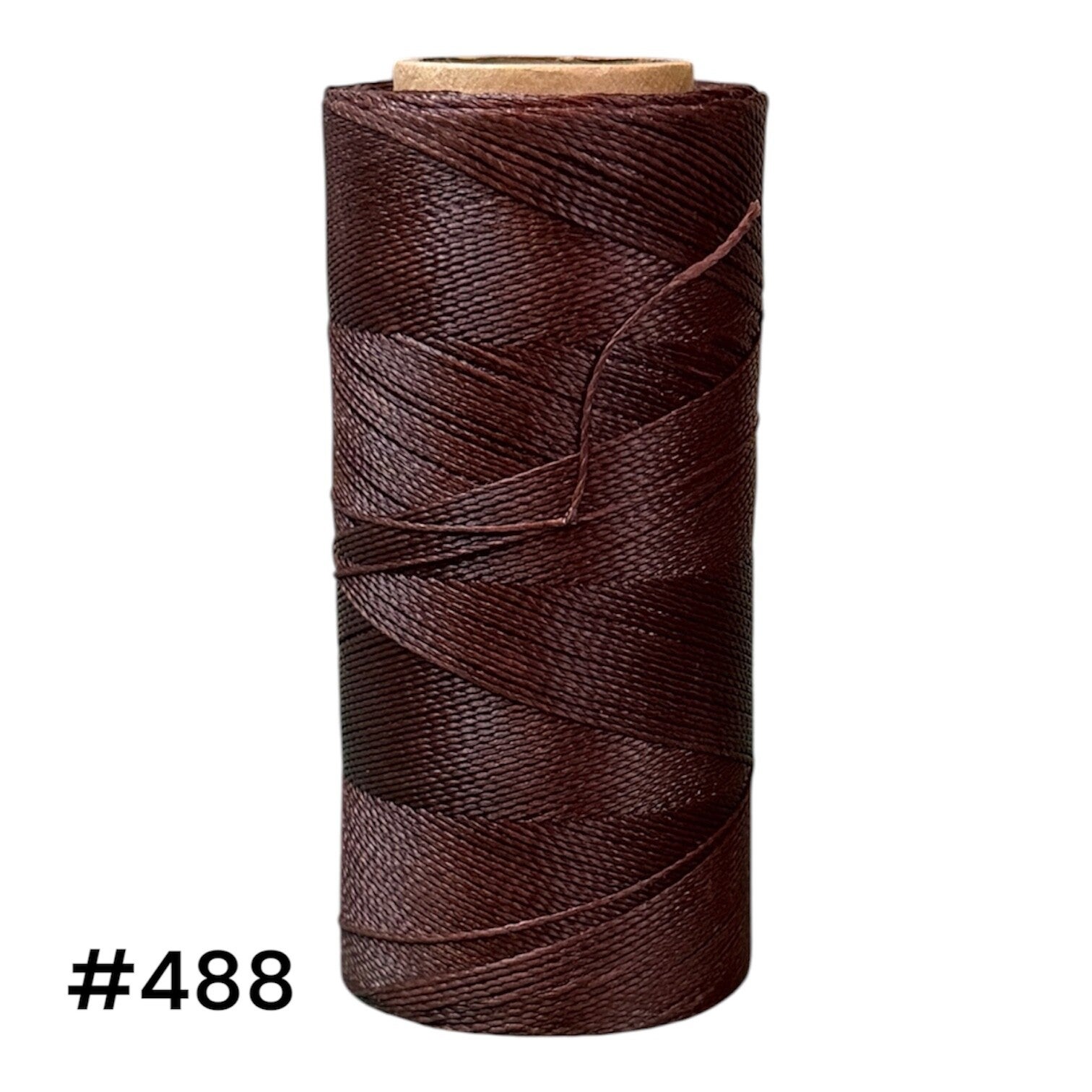 #488 Fil ciré 0,5mm "Marron chocolat"