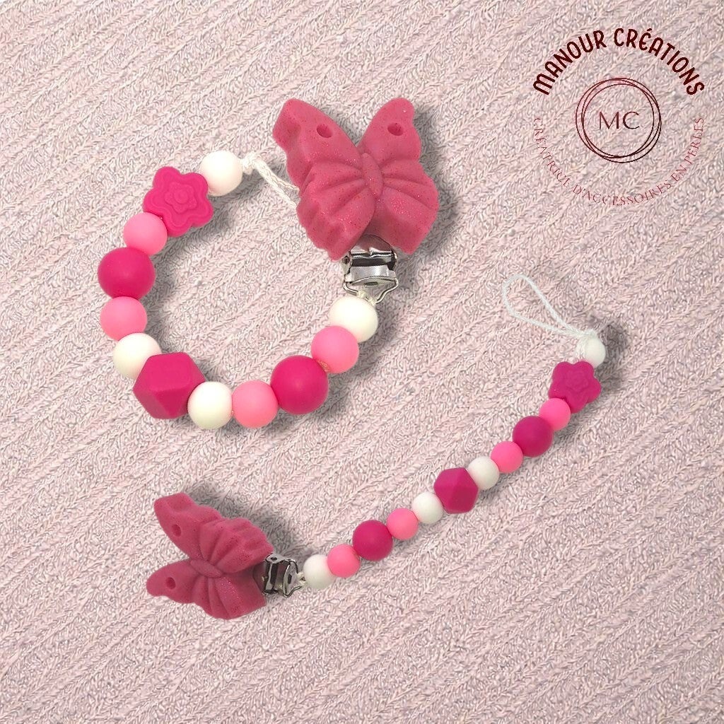 Attache-lolette papillon