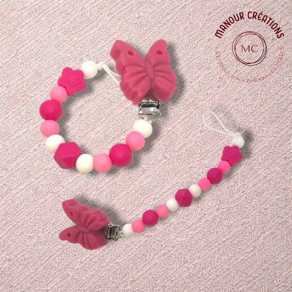 Attache-lolette papillon