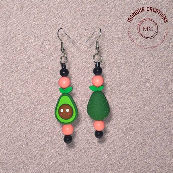Boucles d'oreilles avocat