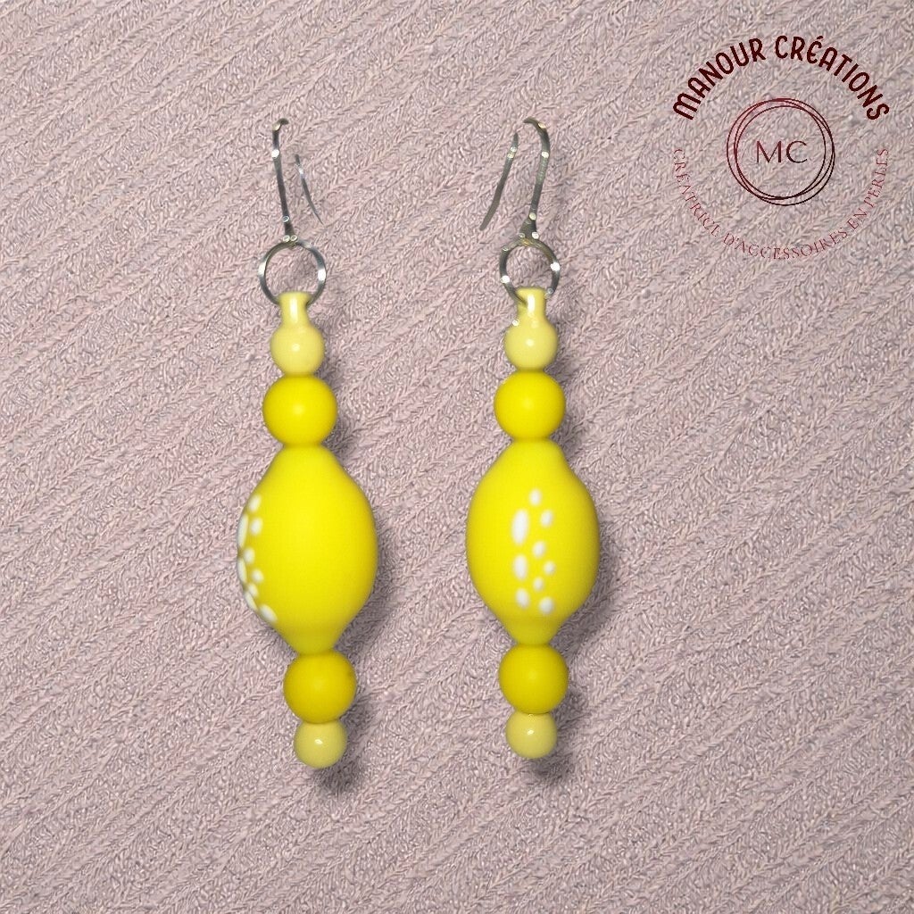 Boucles d'oreilles citron