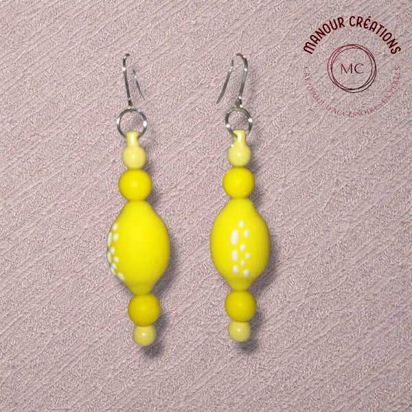Boucles d'oreilles citron